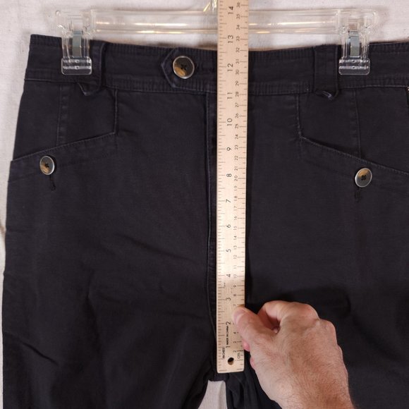 Anthropologie Black Pants with Pink Trim - Picture 7 of 16